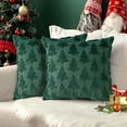thumbnail image 2 of Lomyolo Farmhouse Decoration Christmas Tree Pillow Covers Pack of 2 - 18×18 Soft Faux Fuzzy Sofa Decorative Throw Cushions Cozy Fleece Fabric for Home Winter Holiday Christmas Decor, 2 of 7