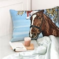 thumbnail image 6 of Kll Christmas Horse Pillow Covers Envelope Closure,Super Soft And Cozy Fuzzy Fleece Pillow Case Cover 14"X20", 6 of 9