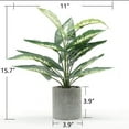 thumbnail image 4 of Injueey Verde Bajo en carbono Protección del medio ambiente Plantas artificiales Tortuga Hoja trasera Flores artificiales Decoración, 4 of 6