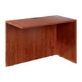 Alera Valencia Series Reversible Return/Bridge Shell – 35"W X 23 5/8"D, Mahogany – Desk Add-On With Wire Management