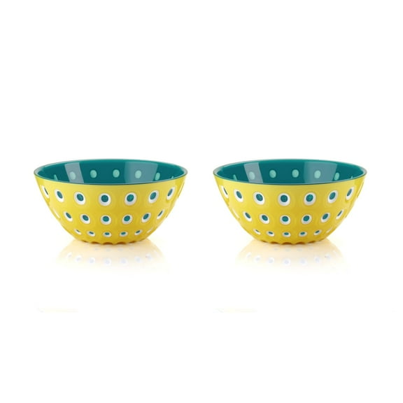 Guzzini Le Murrine Bowl, Set of 2 - Yellow/Blue, Yellow/Blue