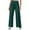 Dark Green, variant on SNKSDGM Women's Plus Beach Pants for Women See Through Dress Pants Women Tall Plus Women's Wide Leg Pants Elastic High Waisted Knit Casual Palazzo Pants Trousers with Pockets L