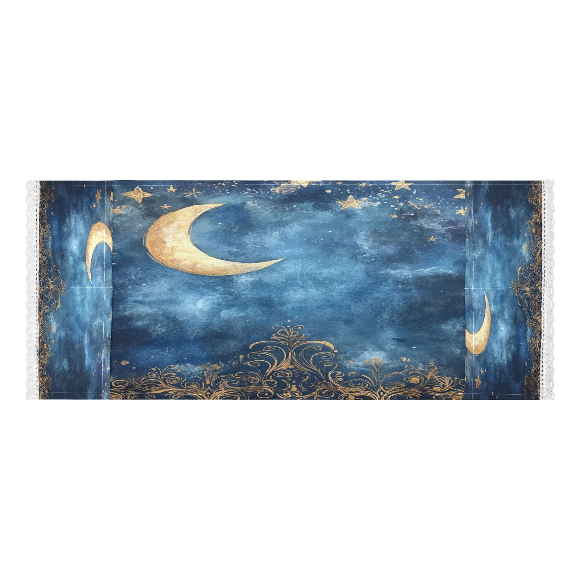 WOBOGO Lacy Night Sky Washing Machine Cloth Dryer Refrigerator Top Cover Protective Non-Slip Mat For Kitchen Laundry