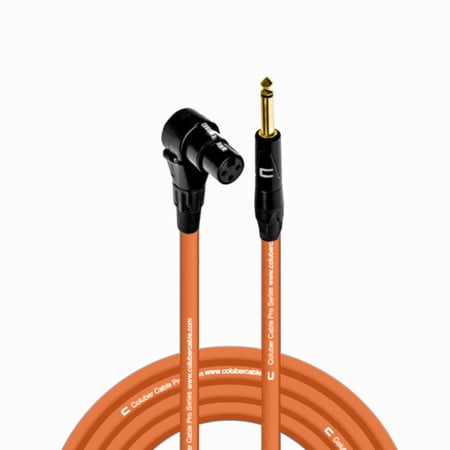 Coluber Cable Balanced - Right Angle XLR Female to 1/4" TS Male 3-Pin Cable