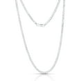 thumbnail image 2 of Sterling Silver Made in Italy 14K 4mm Curb chain necklace /  Curb Chain Necklace / Fashion Jewelry / Gift for Him / Chain Necklace, 2 of 2