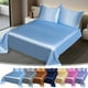 thumbnail image 1 of Set de ropa de cama de seda hielo de 3 piezas - sábanas refrescantes de color liso con fundas de almohada, tamaño queen de 180x230cm, transpirable y lavable a máquina, 1 of 4