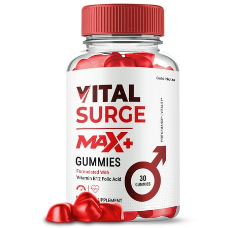(1 Pack) Vital Surge Max + Gummies for Men, 2X Stronger Formula, Vital Surge Max+ for Men, 1 Month Supply