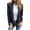 Black, variant on Women Suit Coat - Lapel Long Sleeve Leopard Print Cuffs Suit Jacket Solid Color Loose Fit Open Front Casual Business