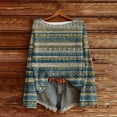 thumbnail image 2 of Texiao Sweaters for Women,Women's Winter Warm Art Print Crewneck Long Sleeve Knit Sweater, 2 of 4