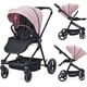 thumbnail image 1 of Rosa foldable baby stroller high landscape lightweight aluminum frame waterproof fabric reversible backrest adjustable footrest peekaboo canopy grande almacenamiento basket y cup holder, 1 of 9