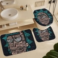 thumbnail image 6 of Rick And Morty 4 Pcs Bathroom Shower Curtain Set with Rugs(Bath Mat,U Shape Mat, Toilet Lid Cover Mat) Bathroom Accessory Sets, 6 of 8