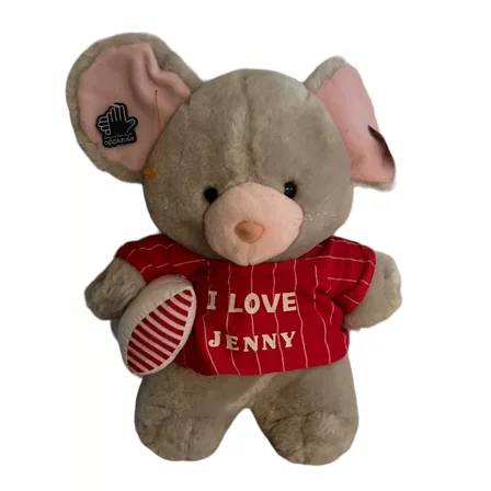 Applause 1987 Merry Mouse Personalize Plush Toy- New W/Tags And Letters 13”