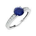 thumbnail image 2 of Solitaire 5MM Round Shape Blue Sapphire 925 Sterling Silver Women Valentines Day Gifts Ring, 2 of 3