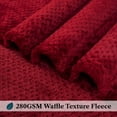 thumbnail image 4 of PAVILIA Maroon Red Throw Blanket for Couch, Twin Bed, Soft Fleece Throws for Sofa Chair, Fuzzy Waffle Textured Blanket, Cozy Warm Lightweight All Season Blanket Throw, 60x80, 4 of 9