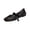 Black, variant on Jamicy Women's Casual Shoes Floral Lace Mesh Ballet Flats Comfortable Dressy Square Closed Toe Bow Ballerina Dress Shoe