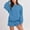 Blue, variant on Womens 2 Piece Outfits no boundaries Round-Neck Long Sleeve Sweatshirt Shorts Casual Suit Sets Pink S