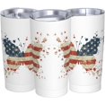thumbnail image 3 of 20 Oz Insulated Tumbler with Lid and Straw, American Butterfly Vintage Flag Mom Dad Iced Coffee Stainless Steel Vacuum Insulated Tumbler Cup Travel Mug for Hot and Cold, 3 of 5