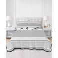 thumbnail image 2 of Quilts Full Size Bedding Set, Farmhouse Grey Lightweight Quilted Comforter, Farmhouse Gray Line Striped Soft Reversible Bedspread Coverlet with Pillow Covers for All Season, 78" x 90", 2 of 7