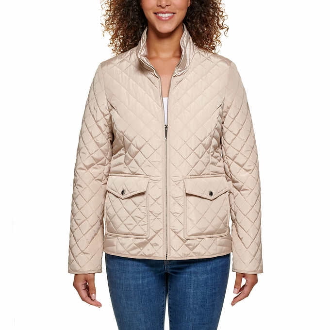 Hilfiger Ladies' Quilted Jacket, Tan XS - Walmart.com