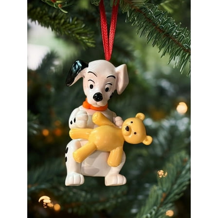 ORNAMENT 101 Dalmatians Holding Teddy Bear Disney Figurine Figure Charm