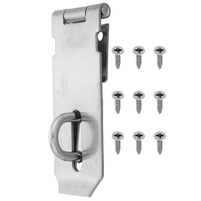 GOOHOCHY 1Set Heavy Duty Hasp Latch Lock Stainless Steel for Doors Windows Gates Sheds Home Security