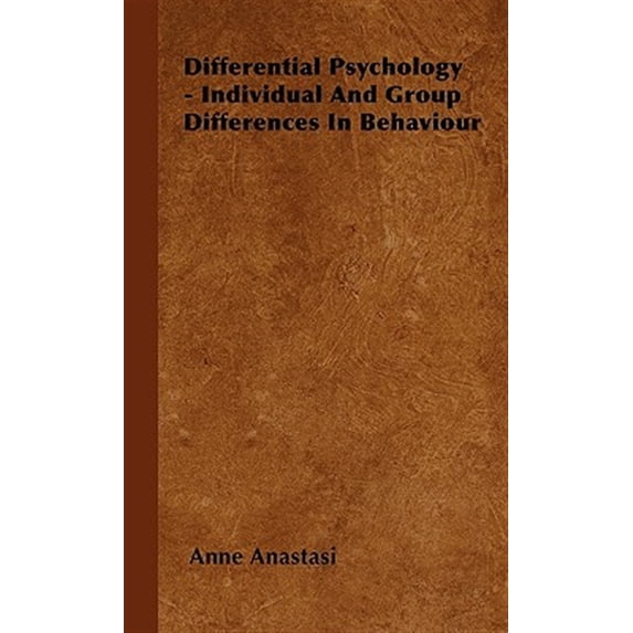 Pre-Owned Differential Psychology - Individual and Group Differences in Behaviour (Hardcover)