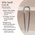 thumbnail image 3 of Kitsch Metal French Hair Pin for Women - Elegant Hair Accessories, Ideal for Buns & French Twist, Designed for a Secure, Comfortable Fit | Ideal Gifts for Women - Hematite, 3 of 4