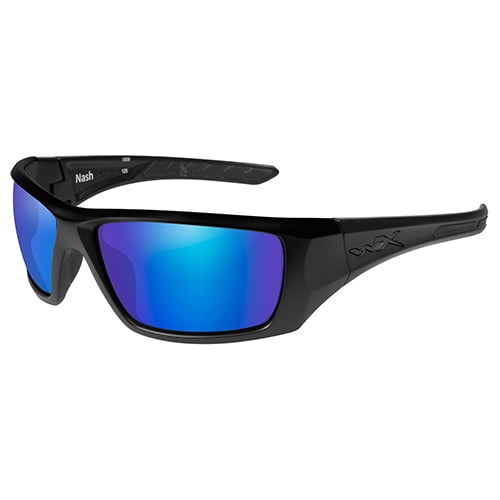Polarized Emerald Mirror Gloss Black Wiley X P-17 Sunglasses