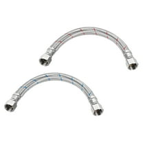 Uxcell 2-Pack 9 Inch Faucet Hose Connector, 9/16" x 9/16" Female Thread Connector for Bathroom