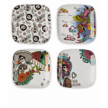 Disney Pixar Coco Kitchen Ceramic Plate Set New with Tag