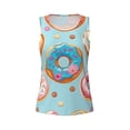 thumbnail image 4 of Easygdp Colorful Donut Women's Workout Tank Top, Running Top, Hiking Shirt, Quick-Dry for Running, Yoga, Hiking - Medium, 4 of 9