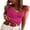 Hot Pink, variant on ANRABESS Ribbed Tank Tops for Women Ruffle V Neck Summer Sexy Sweater Vest Comfy Sleeveless Shirts Trendy Casual Outfits White XS