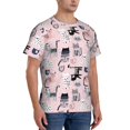 thumbnail image 2 of Bixox Men's Cat Printed Short Sleeve Skinny Athletic T-Shirt, 2 of 6