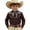 Brown, variant on Boys Printed Western Cowboy Shirt Snap Button Denim Long Sleeve Casual Top Toddler Kids Clothes