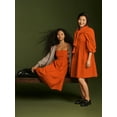 thumbnail image 2 of Free Assembly Women's Square-Neck Mini Dress with ¾ Sleeves, Sizes XS-XXXL, 2 of 8
