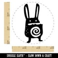 thumbnail image 2 of Weird Creepy Rabbit Creature Self-Inking Rubber Stamp Ink Stamper - Brown Ink - Small 3/4 Inch, 2 of 7