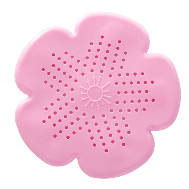 Matsuzay Flor Desagües de cocina Coladores de fregadero Filtro Desagüe de alcantarillado Desagües para el cabello Coladores de fregadero Suministros de limpieza para el hogar rosa