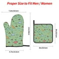 thumbnail image 3 of LAKIMCT Dinosaurs Volcanic Pattern Oven Mitts and Pot Holders Sets Non-Slip Potholders Heat Resistant Oven Gloves for Kitchen Baking Cooking BBQ, 4-Piece Set, 3 of 9