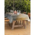thumbnail image 3 of Outdoor Table Cloth with Umbrella Hole and Zipper, Orange Black Tree Waterproof Rectangle Tablecloth 54"x80", Modern Ombre Abstract Art Washable Table Cover for Outside Party Patio Picnic, 3 of 8