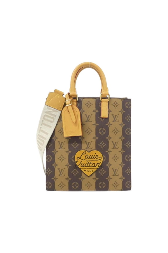 Pre-Owned Louis Vuitton Monogram Stripe (LV Squared) Sac Plat Messenger Bag M45969 Handbag