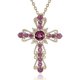 thumbnail image 1 of Collar con Colgante de cruz estilo victoriano shaofei con piedra preciosa, 1 of 5