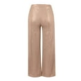 thumbnail image 4 of Dndkilg Sequin Pants Women Wide Leg High Waisted Sparkle Shiny Pants Party Petite Clubwear Bling Flare Metallic Champagne M, 4 of 5