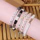 thumbnail image 5 of Conjunto de pulsera bohemia Pulsera de cuentas rebanadas de cerámica blanda colorida con estrella de cinco puntas dorada Pulsera de cerámica blanda, 5 of 5