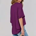 thumbnail image 5 of AherBiu Oversized Tops for Women T Shirts Summer Casual Loose Drop Shoulder 1/2 Sleeve Basic Top Tees, 5 of 6