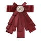 thumbnail image 1 of Corbata De Moño Pre-Atado Broche Color Sólido Nudo De Proa Para Mujer Rojo oscuro One Size, 1 of 5