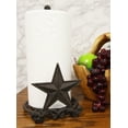 thumbnail image 2 of Metal Vintage Rustic Western Star & Scroll Art Paper Towel Holder Display Stand, 2 of 8