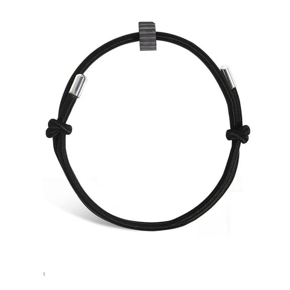 WNFJR Car Window Breaker Bracelet - Tungsten Carbide Bead, Emergency Escape Tool, Adjustable Wrist Strap (Black)
