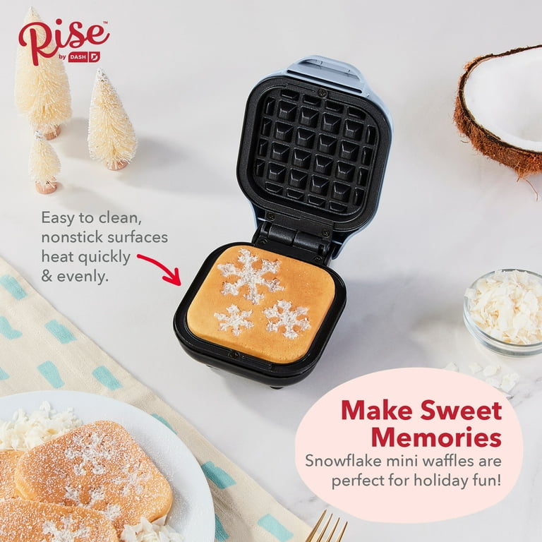 NEW DASH Snowflake Mini Waffle Maker Silver Non-Stick 4 in Surface NEW –  ASA College: Florida