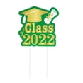 thumbnail image 1 of Miangastore Garden Stake Green 1Pc 12.4x12in Plastic Flag Shape Festive Atmosphere Design, 1 of 8