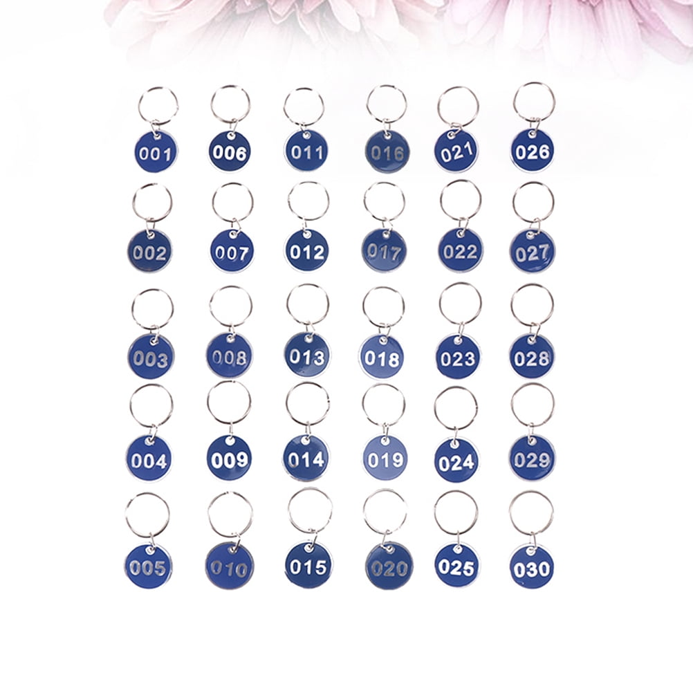 WEAVILUX Aluminum Luggage ID Tags Set with Keys, Numbered 1-100, Travel Labels for Home, Office, Hotel Use